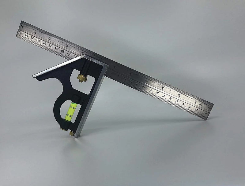 Swanson Tool Co TC132 12-Inch Combo Square with Cast Zinc Body, Stainless Steel Ruler and Brass Bolt 12 Inch - NewNest Australia