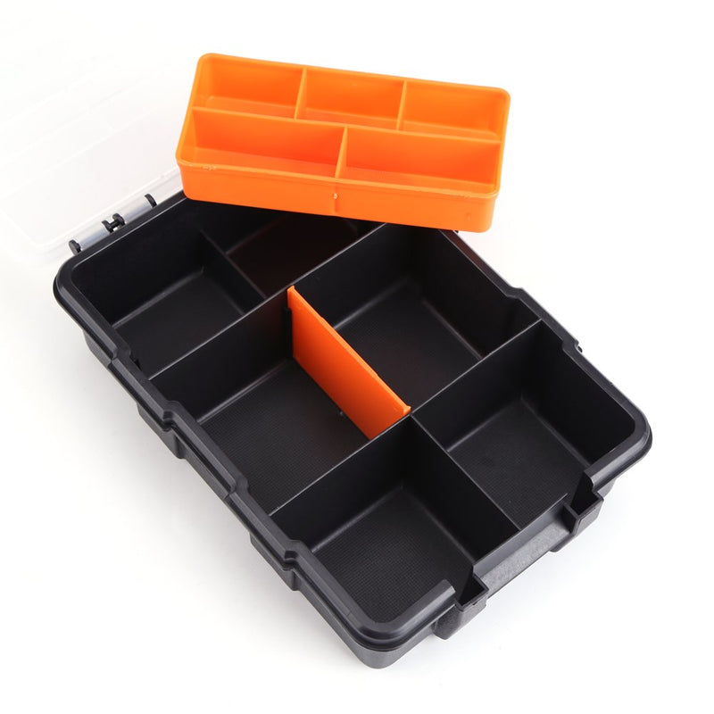 Plastic Heavy-Duty Tool Storage Box Two-Layer Components Storage Case Organizer Small Parts Tool Box - NewNest Australia