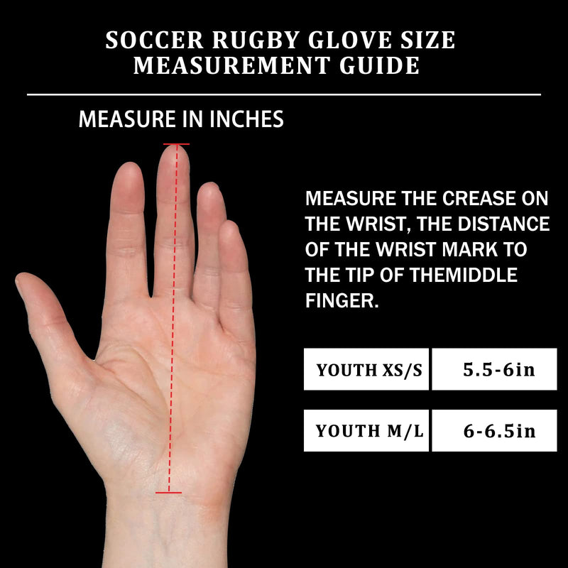 GOWISDOM Youth Football Gloves, High Silicone Grip Receiver Gloves for Kids, Youth Sports Football Gloves for Boys Girls M/L(6-6.5 inch) - NewNest Australia