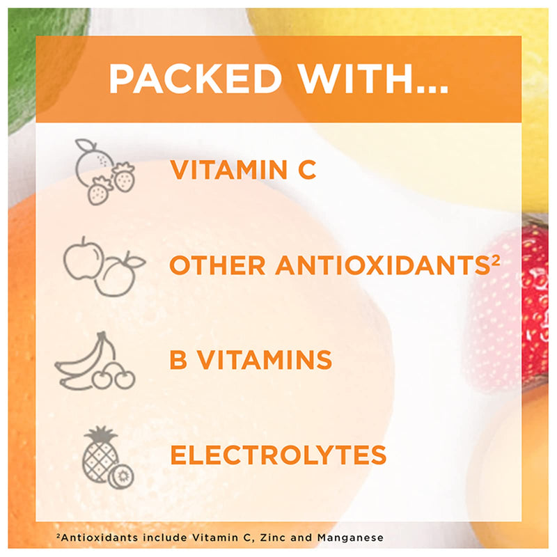 Emergen-C 1000mg Vitamin C Powder for Daily Immune Support Caffeine Free Vitamin C Supplements with Zinc and Manganese, B Vitamins and Electrolytes, Super Orange Flavor - 30 Count 0.32 Ounce (Pack of 30) - NewNest Australia