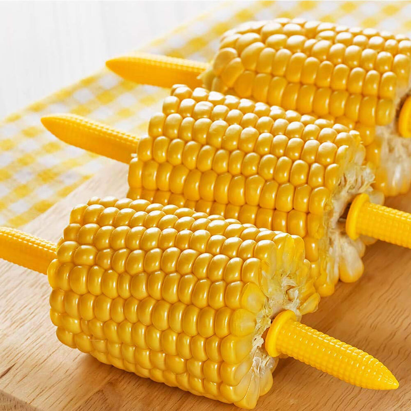 NewNest Australia - Onwon 20 Pieces Corn Holders Stainless Steel Corn On The Cob Skewers Twin Prong Cooking Fork for BBQ Barbecue Camping Picnic Home Outdoor (Size:8.5 cm) 8.5 Centimeters 