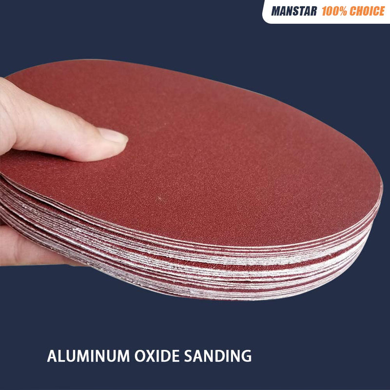 30 PCS 8-Inch Assorted PSA Aluminum Oxide Sanding Disc,NO-Hole Self Stick - NewNest Australia
