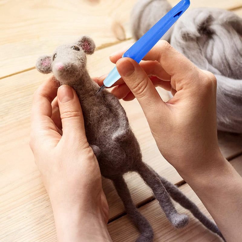 2 Pack Needle Felting Tools,Pen Style Needle Felting Tool with 3 Needles and Punch Style Felting Needle Tool with 7 Barbed Needles,Wool Needles Felt Punch for DIY Patchwork and Handicraft - NewNest Australia