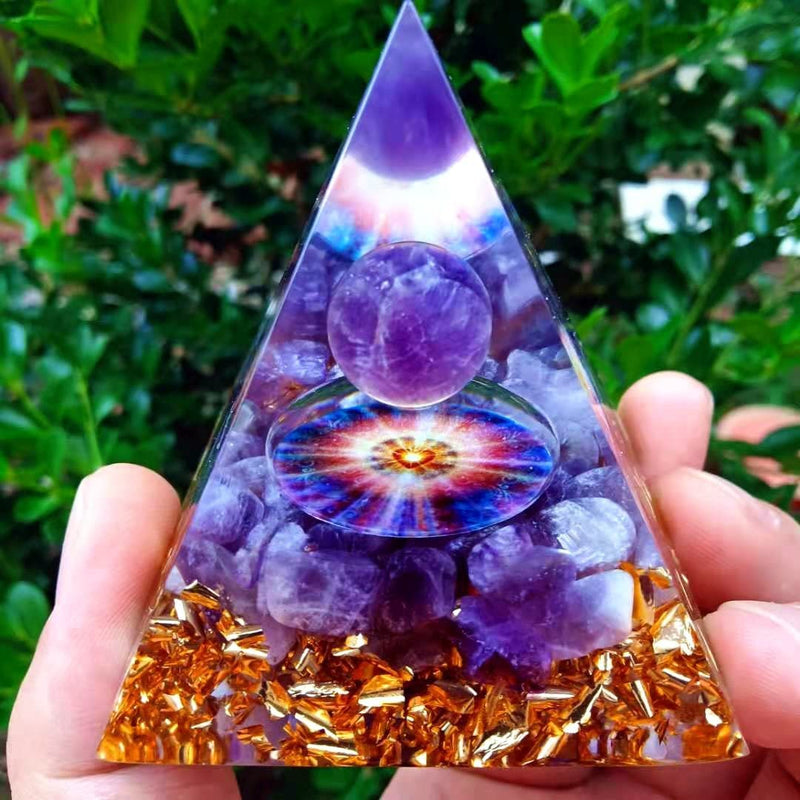 ycyingcheng Crystal Positive Energy Generator Orgonite Pyramid Protection Pyramid Energy Crysta Protection Crystal and Stone Pyramid Energy Generator for Home Decor Indoor S - NewNest Australia