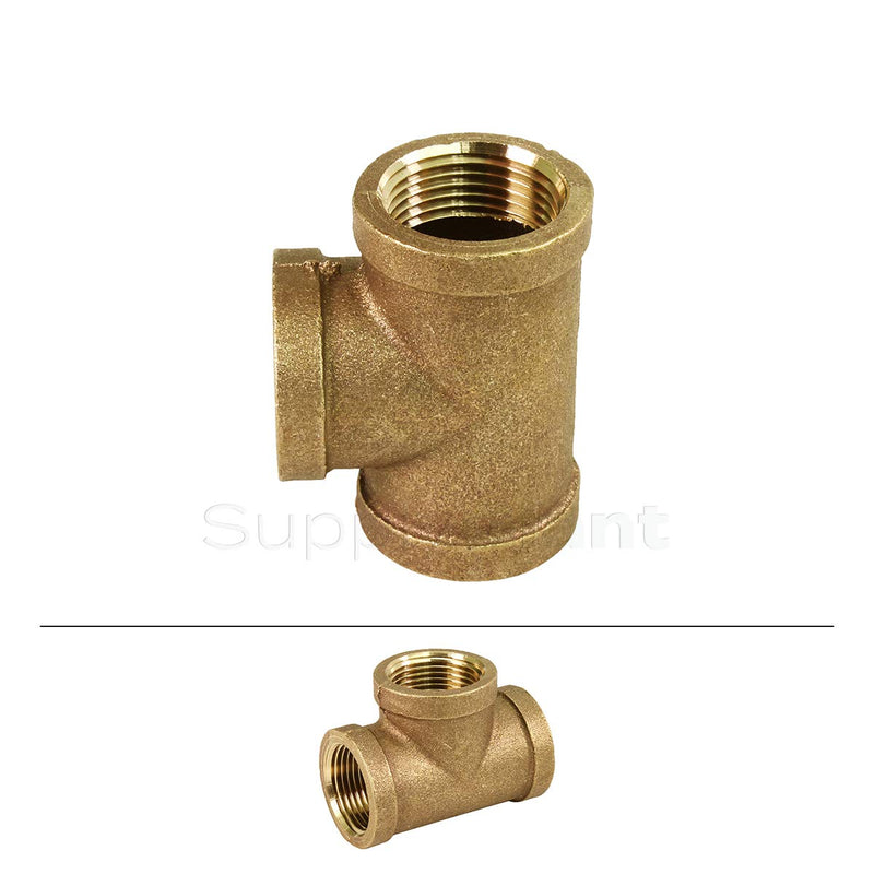 Supply Giant CSUF0100 1 in. FIP Brass Tee, Lead Free, 12 - NewNest Australia