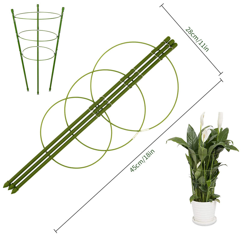 4 Pack Tomato Cage Plant Support Cages for Garden, 18 inches Trellis for Climbing Plants, Upgrade Garden Plant Stakes with Adjustable Ring, Tomato Rings for Support, with Twist Tie - NewNest Australia