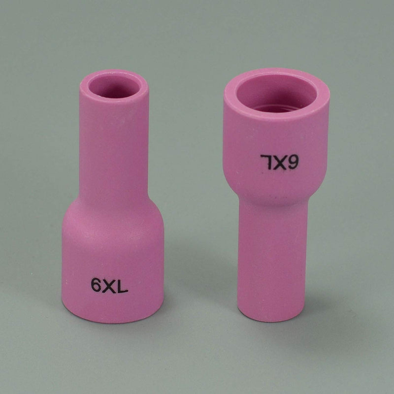 TIG Gas Lens Aluminia Nozzle Ceramic Cup Extra Long 53N60XL (#6XL 3/8") for SR WP 9 20 25 TIG Welding Torch 10pk - NewNest Australia