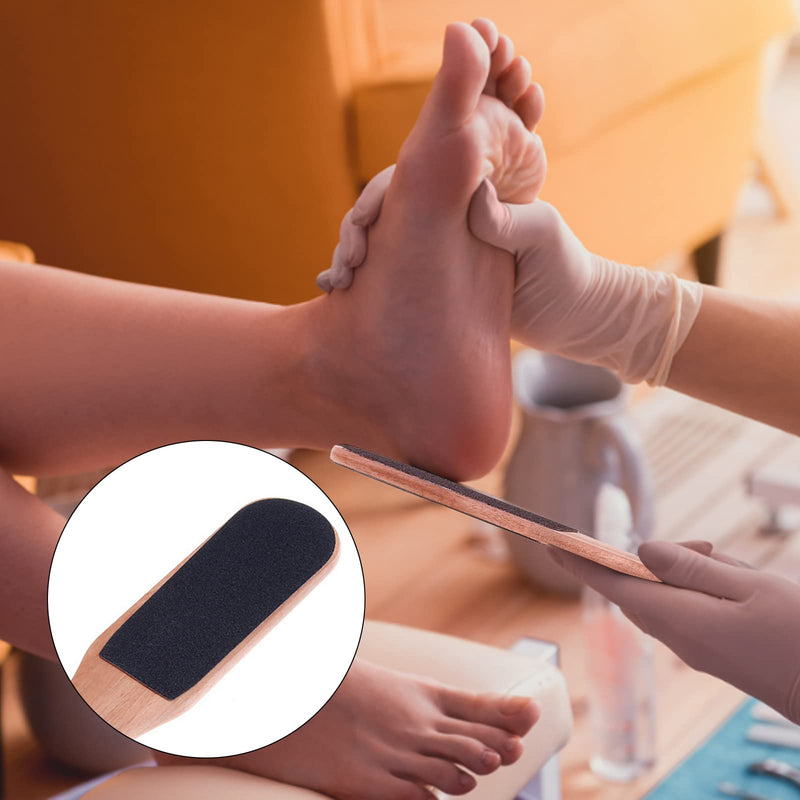Anself 4PC Double Sided Foot Rasp Manicure File Callus, 2-Sided Wooden Foot File, Hard Skin Remover and Callus Removal, Reusable Foot Rasp for Callus Trimming & Callus Removal, Manual Pedicure File - NewNest Australia