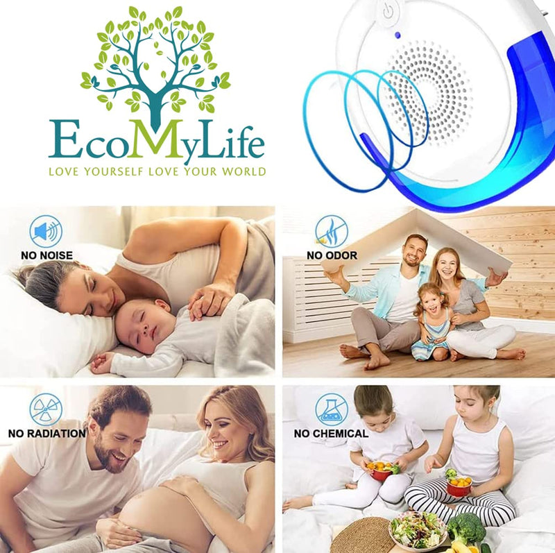EcoMyLife Ultrasonic Pest Repeller 4 Pack with Night Light, Insect Control, Spider Repellent, Plug in Indoor Mouse Deterrent, Anti Moths, Ants, Bed Bugs, Fleas, Cockroaches, Flies, Spider, Wasp Night Light Style 4 Pack - NewNest Australia