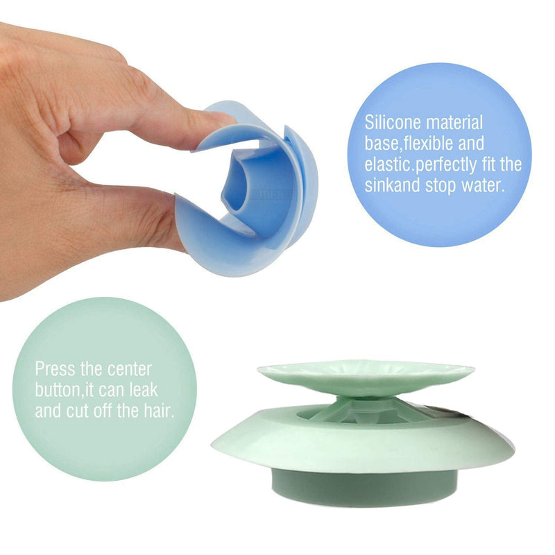 Shower Drain Stopper - Silicone Bathtub Drain Strainers?Hair Trap Hair Catcher Bathtub Drain Stopper Protectors Cover Easy to Install and Clean Suit for Bathroom Bathtub and Kitchen 5 Pack - NewNest Australia