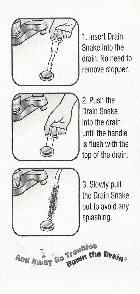 Roto Rooter Drain Snake Hair Clog Remover Flexible Plastic Hand Tool S ...