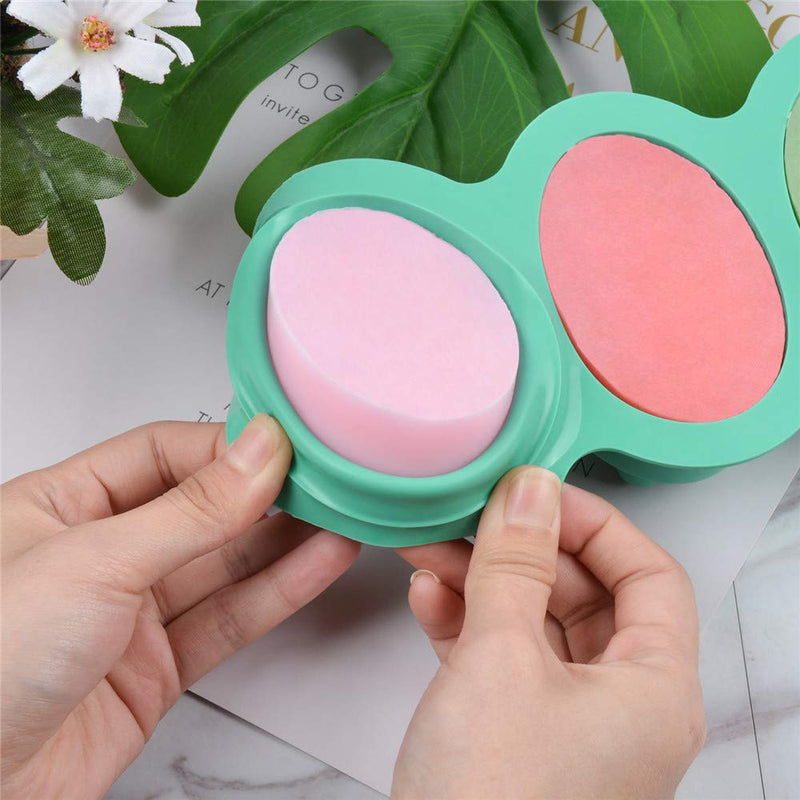 2 Pcs Silicone Massage Bar Soap Molds - SJ Silicone Molds for Soaps Making, Handmade Soap Molds, Nonstick & BPA Free (Blue & Mint Green) - NewNest Australia