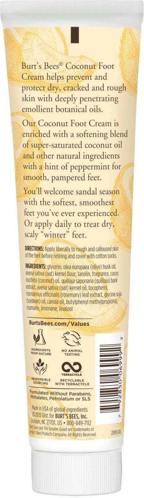 Burt's Bees Coconut Foot Cream - 4.34 Ounce Tube - NewNest Australia