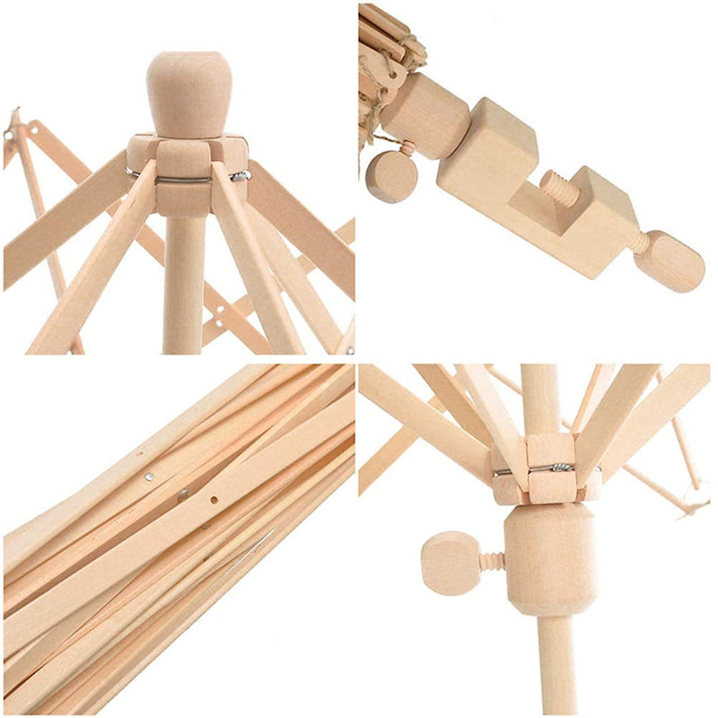 Yarn Winder, Wooden Umbrella Swift Yarn Winder, Wood Swift Yarn Holder,24" Hand Crafted Skein & Hanks Winder | Knitting Crochet - Yarn Swift - NewNest Australia