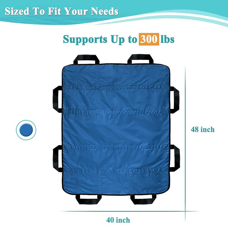Positioning Pad Draw Sheet Patient Transfer Board Lift Sheet Slide Protective Hospital Bed Mat with Handles for Incontinence, Bariatric, Elderly - Reusable & Washable (48" X 40") - NewNest Australia