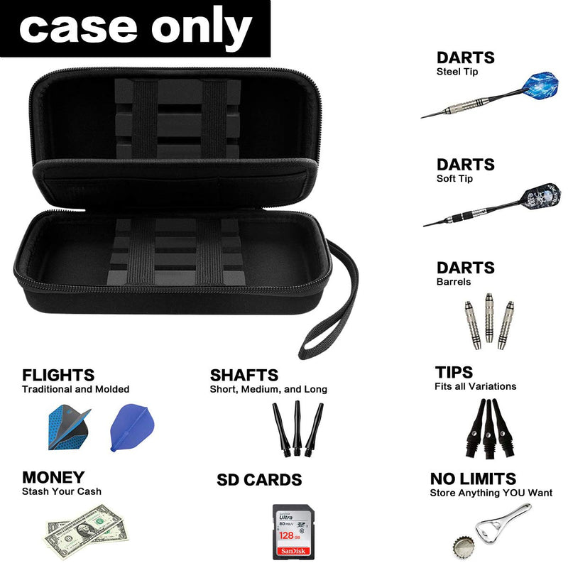 GWCASE Dart Case for 6 Steel Tip and Soft Tip Darts, Dart Carrying Storage Holder Fits for Dart Tips, Shafts and Flights (Box Only) - NewNest Australia