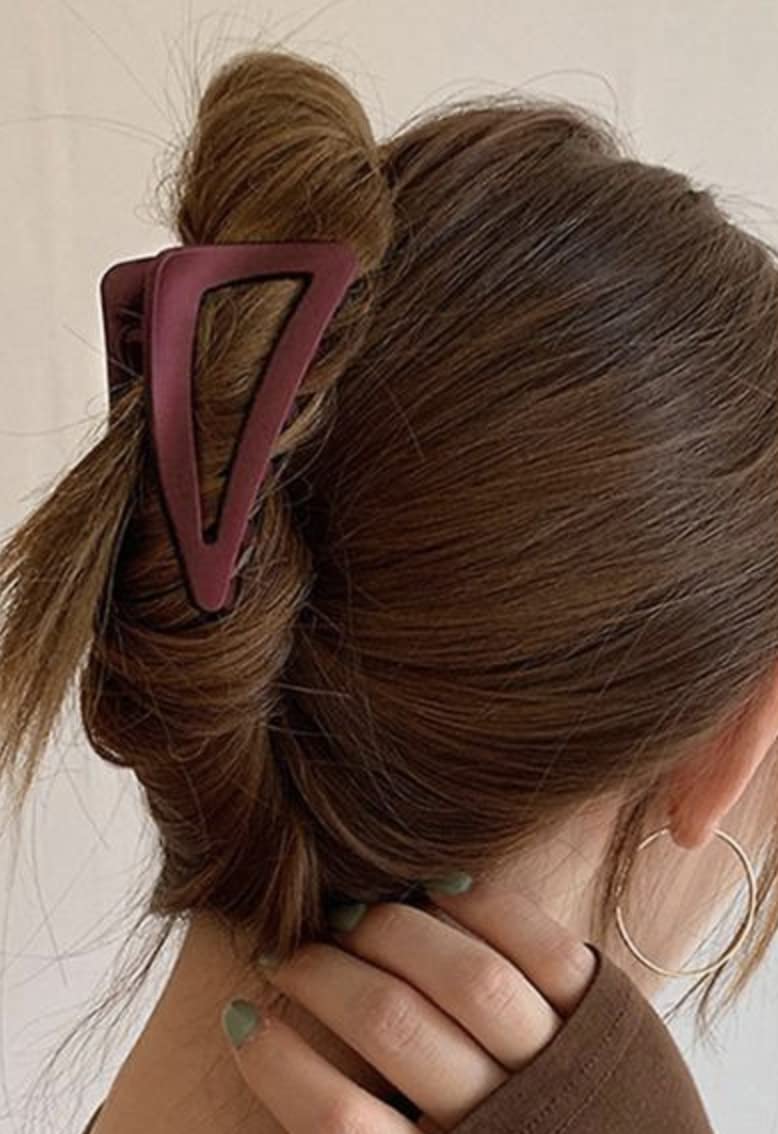 Vellichor 5pcs Elegant and Colourful Hair Clips - Claw clip for women with thick or thin Set of strong triangle design large claws extra size to hold a lot hair! Suitable straight curly - NewNest Australia