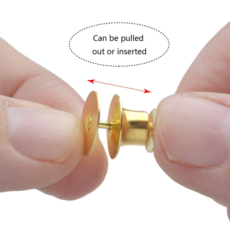 Aylifu Tie Tacks and Clutch Backs Set, 30 Pieces Metal Pin Backs Locking Pin Keepers with 30 Pieces 10mm Tie Tacks Blank Pins (Gold)- No Tool Required Gold - NewNest Australia