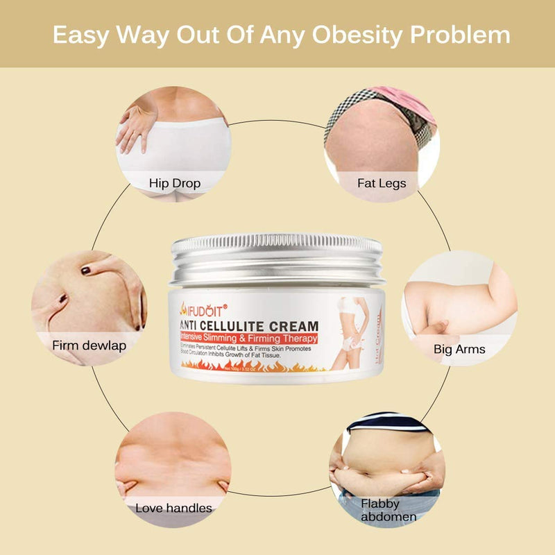 Cellulite Cream,Professional Hot Cream,Slimming & Firming Cream, Fat Burner Cream, Hot Body Slim Loss Weight Cream, Perfect for Shaping Waist, Abdomen and Buttocks （100g） - NewNest Australia