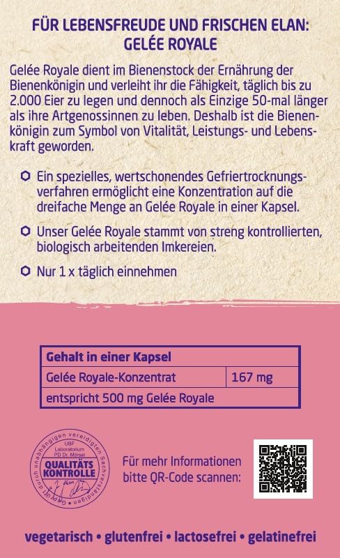 Hoyer Jelly Royal FORTE capsules 30 capsules, pack of 1 (1 x 12.2 g) - organic - NewNest Australia