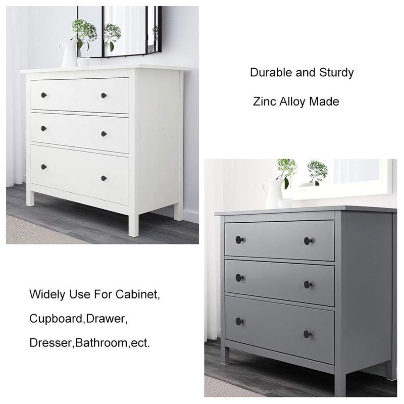 homdiy Cabinet Knobs Black Drawer Knobs Modern Cabinet Door Knobs 5Pack- HDLS9189BK Modern Drawer Dresser Knobs Single Hole Cupboard Knobs Round Knobs for Kitchen Cabinets 5 - NewNest Australia