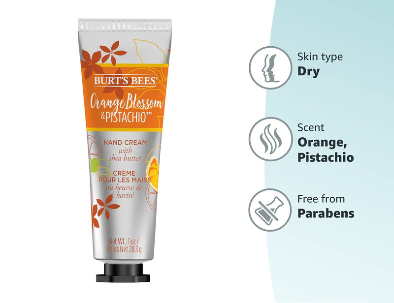 Burt’S Bees Moisturising Hand Cream with Shea Butter, Orange Blossom and Pistachio 28.3g - NewNest Australia