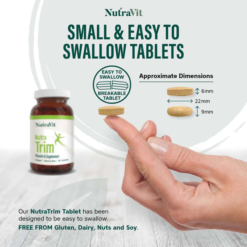 NUTRATRIM - Weight Management Supplement | Slimming Tablets - 30 Tablets - Helps Achieve Weight Goals & Digestion | with Raspberry Ketones, Apple Cider Vinegar & Green Tea - Vegan - NutraVit - NewNest Australia