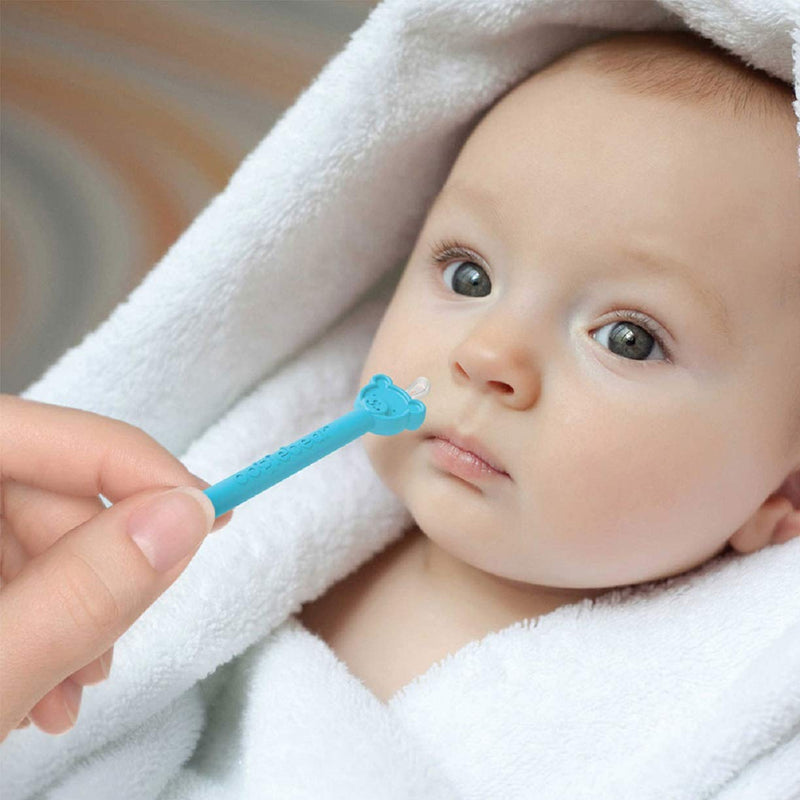oogiebear - Nose and Ear Gadget. Safe, easy nasal booger and ear cleaner for newborns and infants. Dual earwax and snot remover. Aspirator Alternative - 2 pack with Case - Orange and Seafoam - NewNest Australia