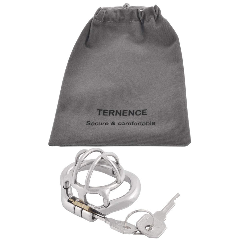 TERNENCE Small Male Chastity Device Stainless Steel Ergonomic Design Male Cock Cage K045 (45mm/ M Size) 45mm/ M Size - NewNest Australia