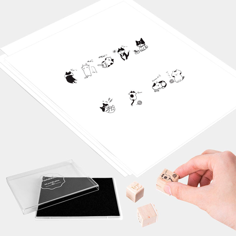 Ink Pad, 5x4'' Washable Stamp Pad for Kids, Black - NewNest Australia