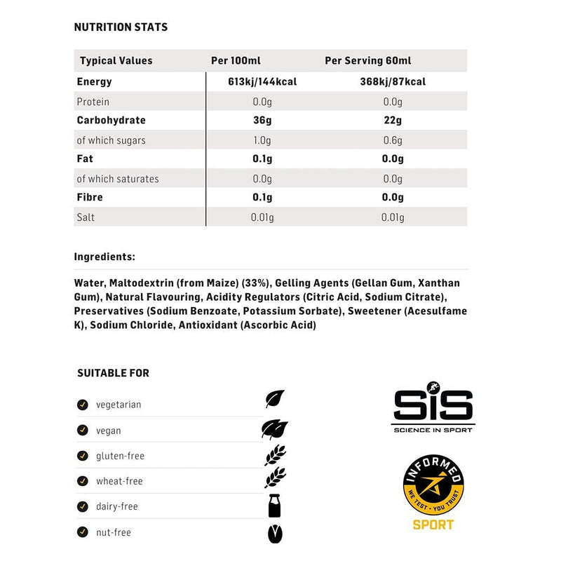 SIS Isotonic Energy Gels, 22g Fast Acting Carbohydrates, Performance & Endurance Sport Nutrition for Athletes, Energy Gels for Running, Sports Gels for Cycling, Citrus Variety - 2 oz - 6 Pack - NewNest Australia