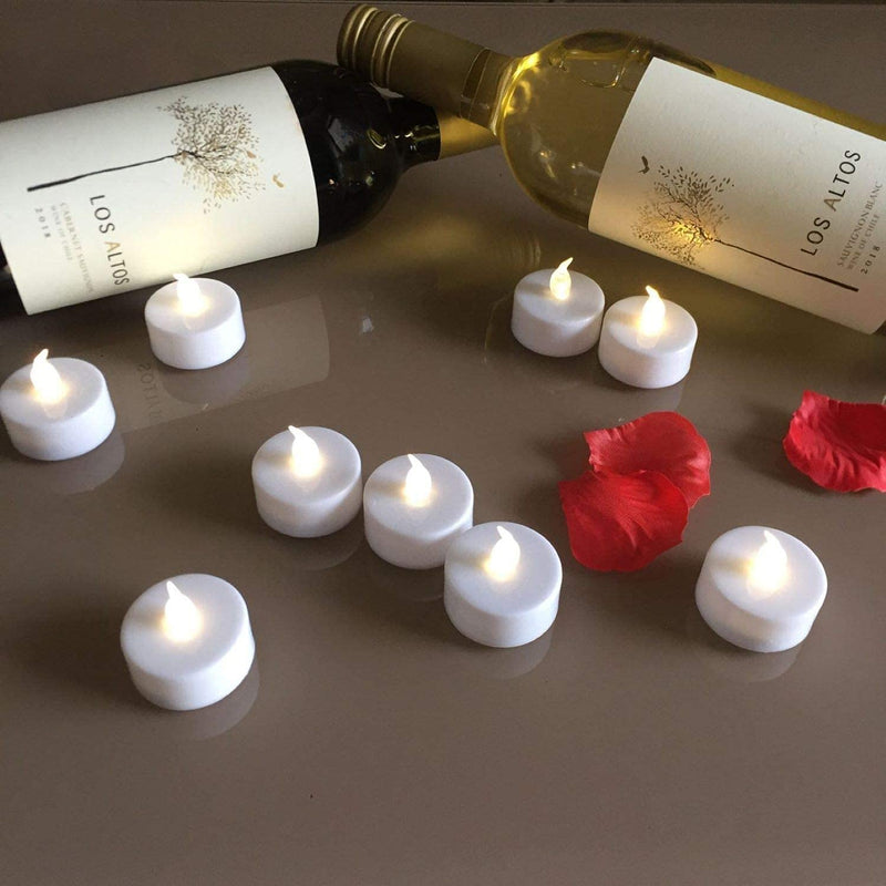 VETOUR Flameless Tea Lights Candles Realistic LED Flickering Operated Tea Lights Steady Battery Tealights Long Lasting Electric Fake Candles in White 24pcs Decoration for Party and Gifts Ideas 1.warm White-24pcs - NewNest Australia