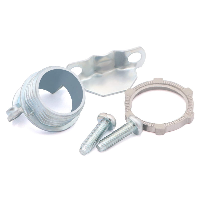 Fuzbaxy 12pcs 1/2Inch Clamp Type Cable Connectors for Metallic Conduit Protect Cables Silver-Zinc 1/2 Inch - NewNest Australia