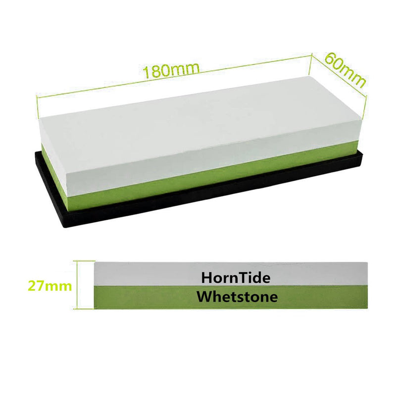 HornTide 600/1500 Grit Combination Whetstone 7-Inch Corundum Waterstone Dual-Sided Knife Sharpening Stone Sharpener - NewNest Australia