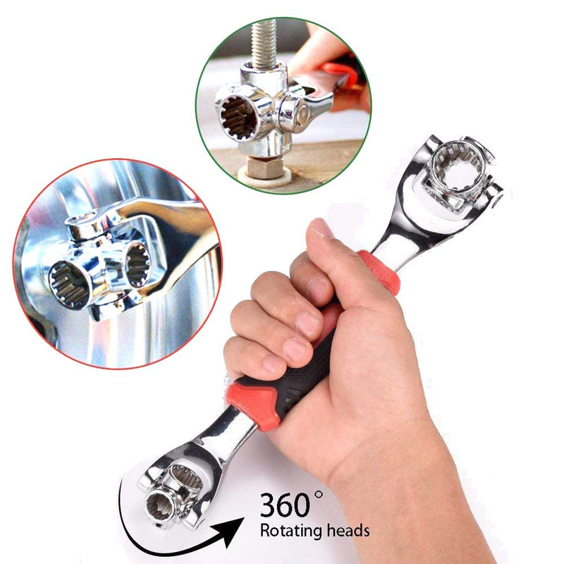 Universal Wrench 48 in 1 Socket Wrench Multifunction Wrench Tool with 360 Degree Rotating Head, Spanner Tool for Home and Car Repair - NewNest Australia