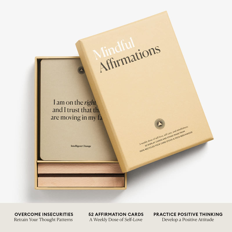 Intelligent Change Mindful Affirmation Cards (Deck of 52) - Weekly Positive Affirmations for Self-Esteem and Stress Relief - Mantras and Meditation Tools - Self-Care Gift for Gratitude Productivity - NewNest Australia