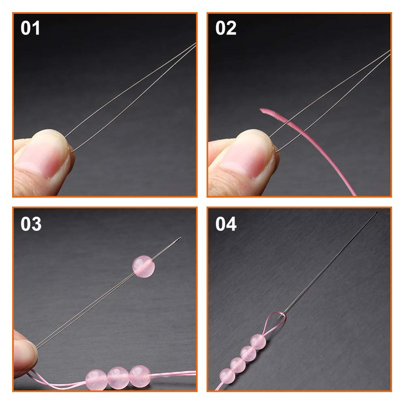 12pcs Seed Beads Needles Beading Embroidery Needles Big Eye Collapsible Beading Needles with Bottle for Jewelry Making - NewNest Australia