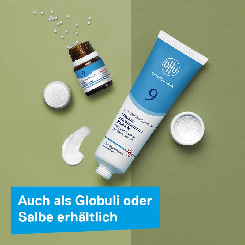 DHU Schüßler Salt No. 9 Natrum phosphoricum D6 - The mineral salt of metabolism - the original - environmentally friendly in a medicine glass, 200 tablets - NewNest Australia