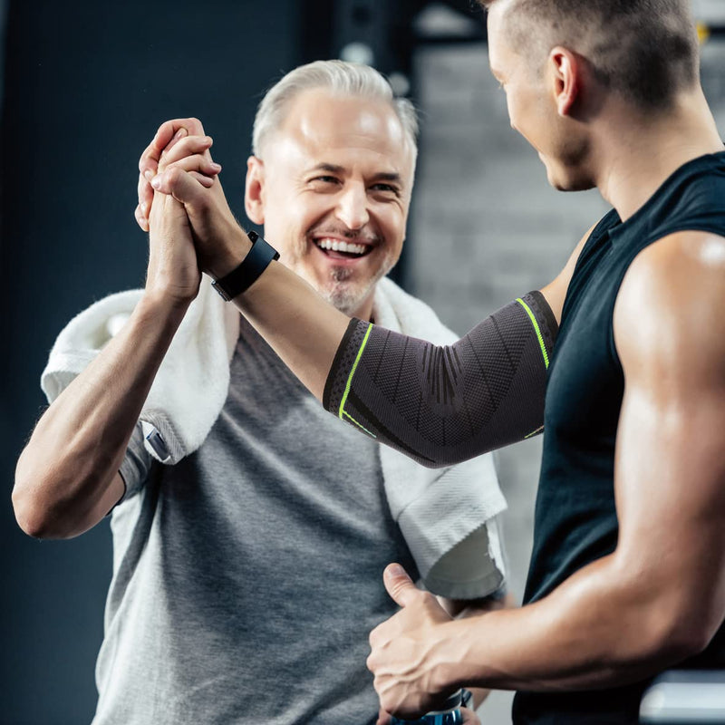 Agile Now Upgraded Elbow Support Stabilises & Protects Joints - Non-Slip Tennis Elbow Bandage With Curved Gel Pads - Suitable For All Sports Such As Tennis, Weightlifting & Golf (Xl, Green) - NewNest Australia
