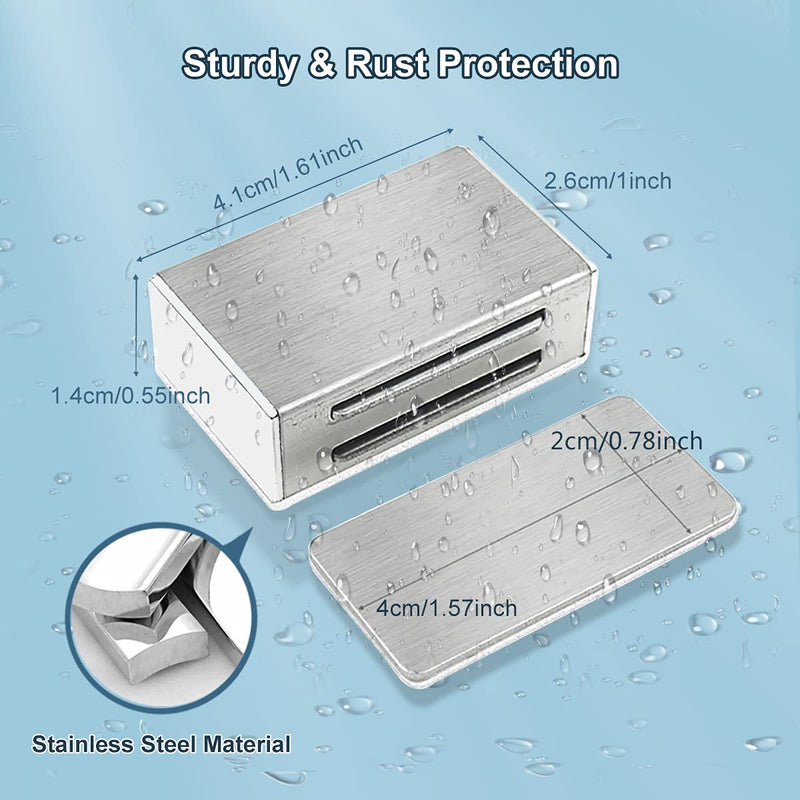 Magnetic Door Catch Adhesive AOSITE 4 Pack Kitchen Cabinet Magnets for Closure Strong Cabinet Door Magnetic Catch No Drilling Cupboard Magnetic Latches for Drawer Magnetic Cabinet Catch Closer Sticky - NewNest Australia