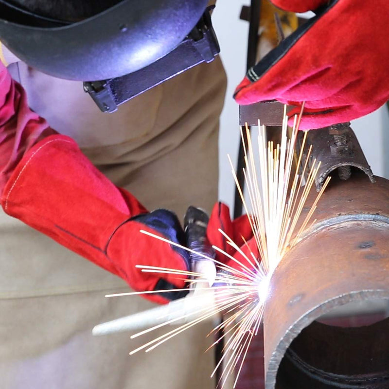 Welding Gloves Kevlar Stitching Hy049 womens welding gloves (Red-14IN) - NewNest Australia