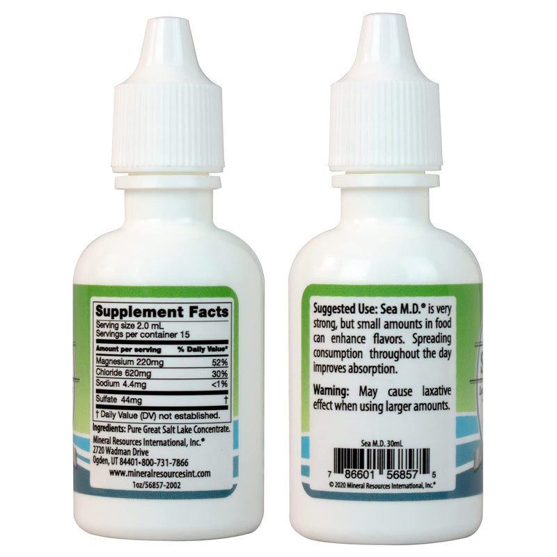 Anderson's Sea M.D. New Travel Size Concentrated Trace Mineral Drops, Ionic Electrolyte Magnesium Supplement, Aids in Muscle Cramps Joint Health, Liquid Magnesium, Easy to Take, 1 oz 1 Ounce - NewNest Australia