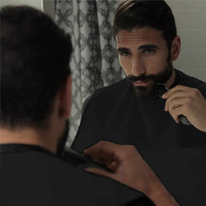 XIAOCAI Beard Apron, Beard Trimming Catcher Cape for Shaving Haircut, Waterproof Non-Stick Hair Catcher Grooming Cloth with 2 Suction Cups, Gifts for Men - NewNest Australia