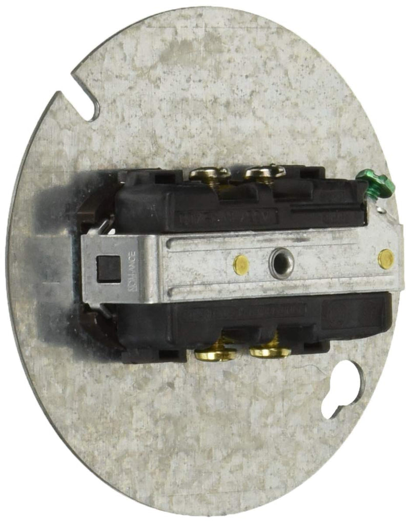 Leviton 5042 15 Amp, 125 Volt, Duplex Receptacle On 4-Inch Cover, Zinc Plated Steel - NewNest Australia