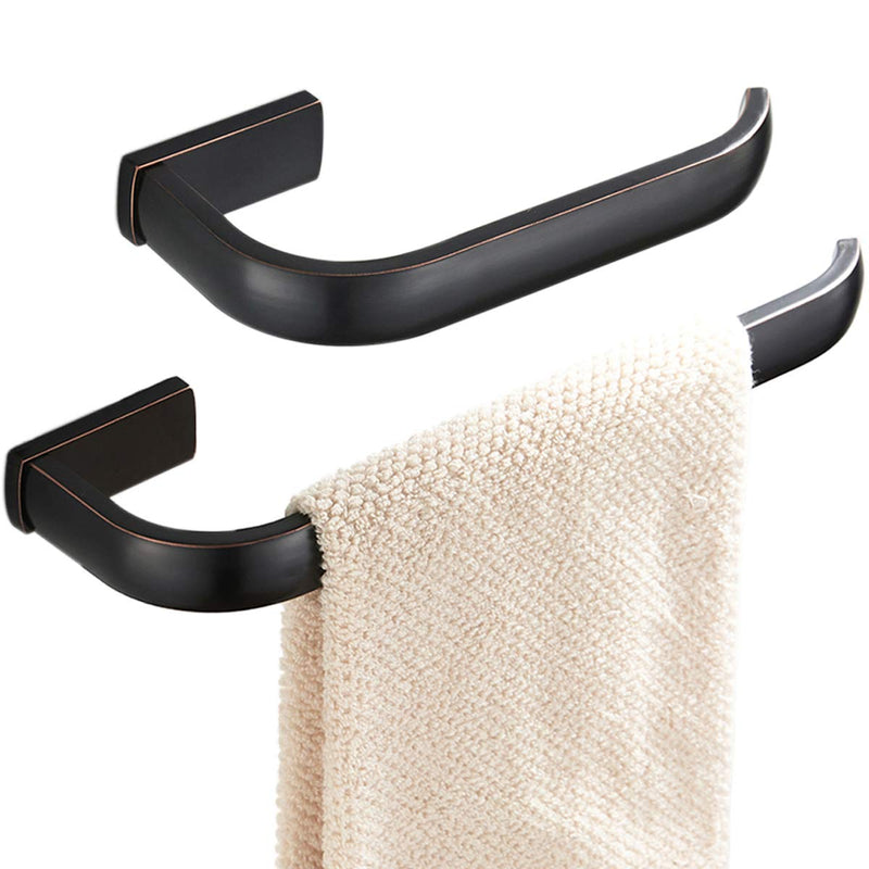 Flybath 2pc Bathroom Accessories Set - Towel Ring and Toilet Paper Holder Brass Wall Mounted, Oil Rubbed Bronze Oil-rubbed Bronze - NewNest Australia