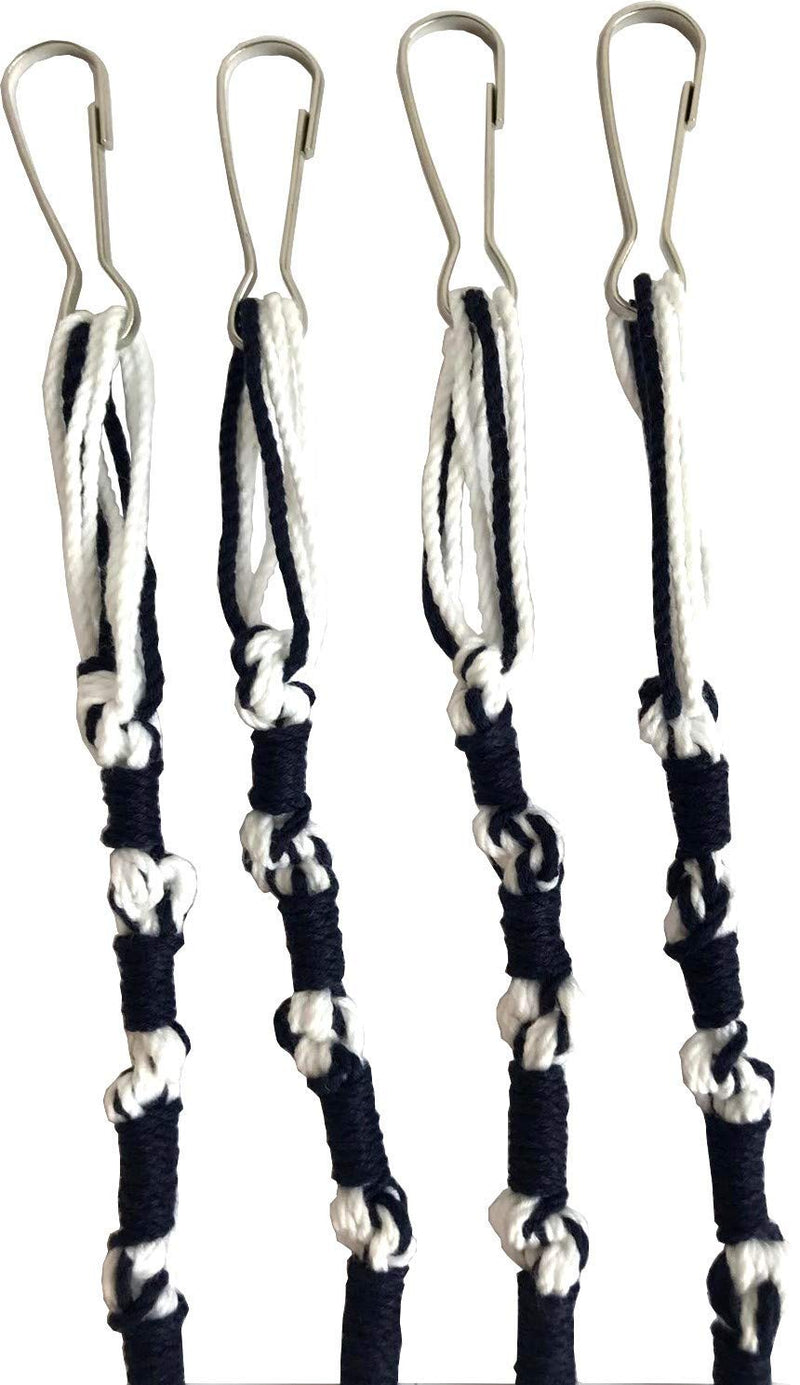 Holy Land Market Pants/Jeans Tzitzits (Set of Four) White with Blue Thread - Tassels with Hanging Hooks (with Longer Blue Messiah Thread) (Navy Dark Blue) Navy Dark Blue - NewNest Australia