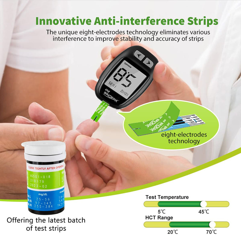 Diabetes Test Strips Blood Glucose Test Strips x 50 & Diabetes Lancets x 50, No Coding Blood Sugar Test Strips for UK Diabetics in mmol/L (VivaChek Ino Series) Ino Series Strips X 50 - NewNest Australia