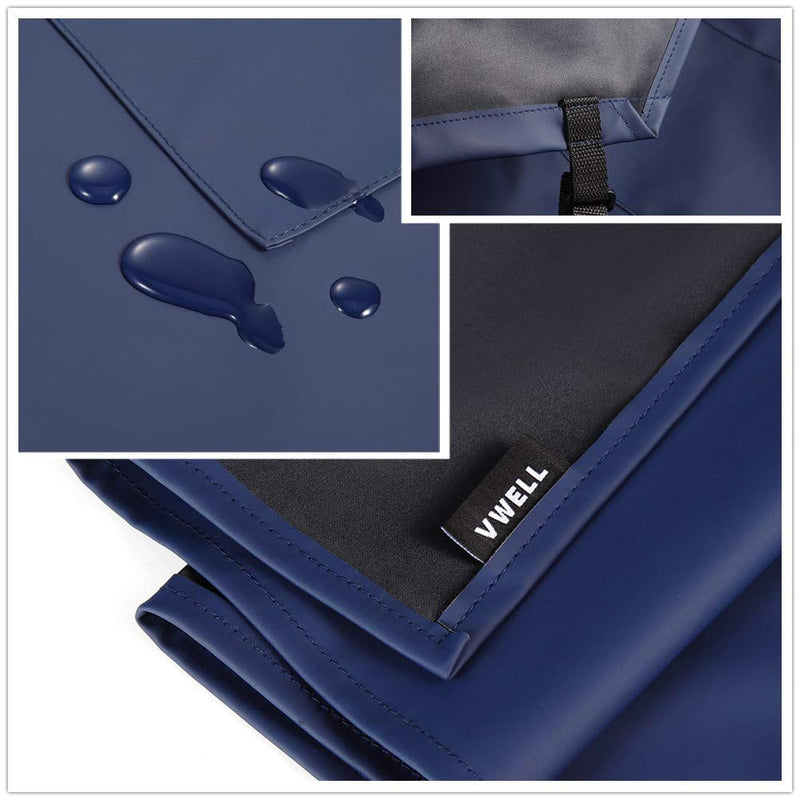 Waterproof Rubber Vinyl Apron W/ 2 Pockets - Lab Apron for DishWashing,Grooming Blue - NewNest Australia
