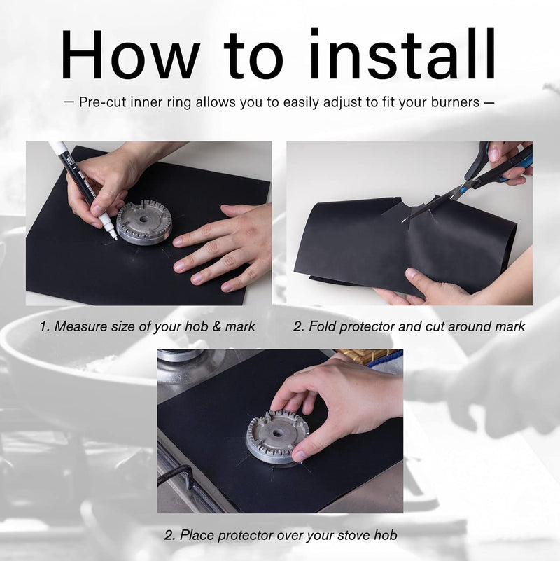 Gas Stove Burner Covers by Linda’s Essentials (10 Pack) - Extra Thick Non Stick Reusable Stove Top Covers for Gas Burners, Heat Resistant Gas Range Protectors Covers - Keeps Stovetop Clean - NewNest Australia