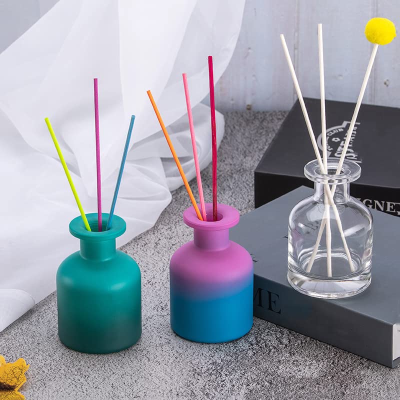 150ml/5oz Empty Refillable Glass Diffuser Bottles Aromatherapy Jar Container Fragrance Accessories Use for DIY Replacement Reed Diffuser Sticks Sets Essential Oils Crafts Decor (Blue Gradient) Blue Gradient - NewNest Australia